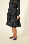 Pleated Skirt Ajrak Leno