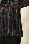 Side Pleat Shirt Ajrak Leno