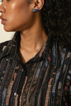 Side Pleat Shirt Ajrak Leno