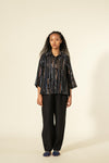 Side Pleat Shirt Ajrak Leno